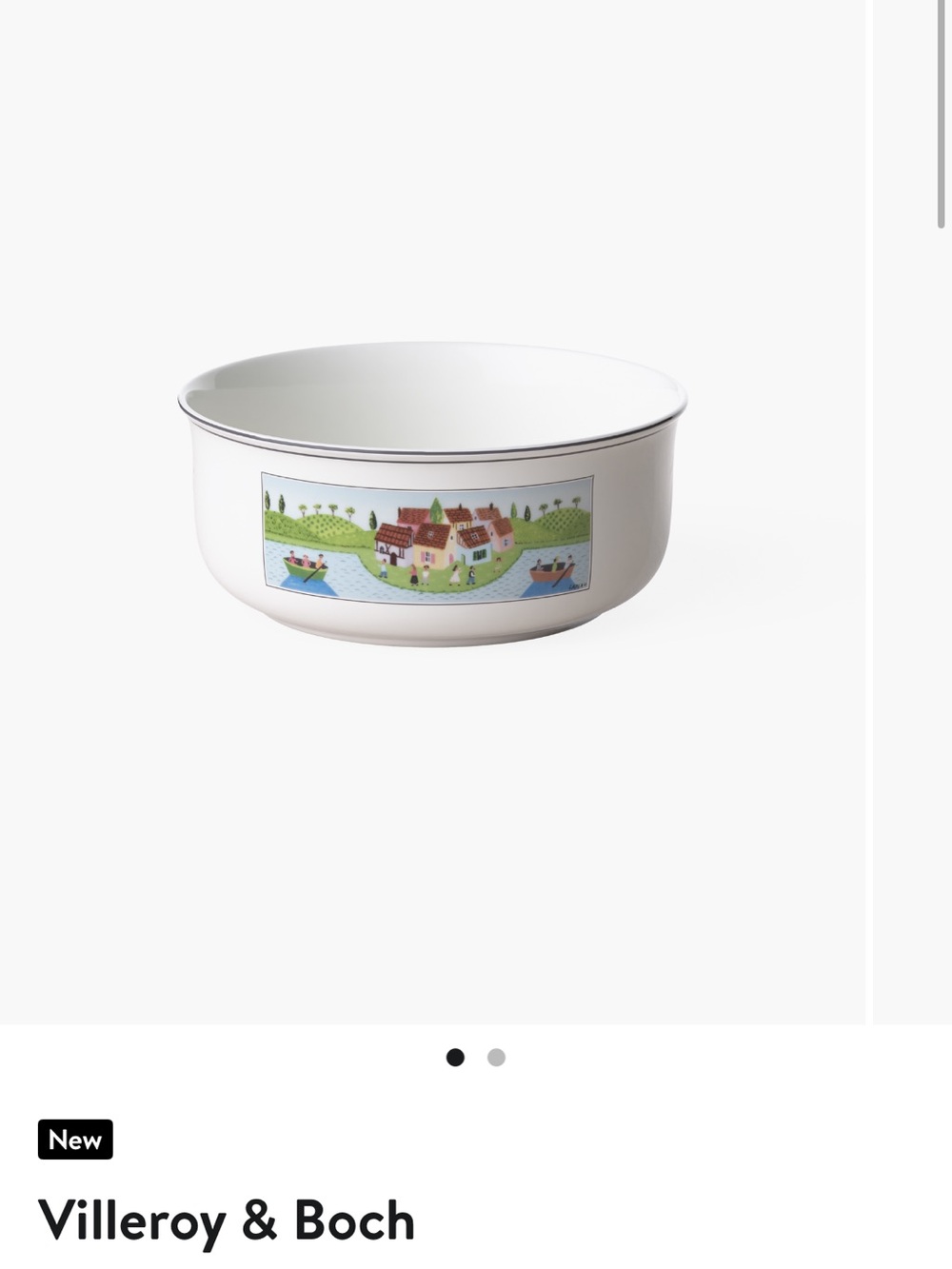 Villeroy & Boch Design Naïf Cream Round Vegetable Bowl Duck Countryside Design